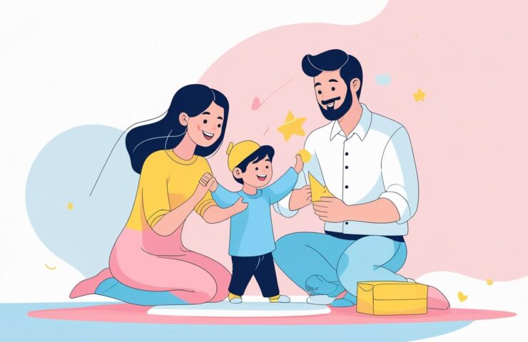 Anak-anak belajar anggota keluarga bahasa Inggris mom dad brother sister grandmother grandfather uncle aunt cousin baby dengan metode bermain interaktif, family photo album, role play, dan family tree drawing