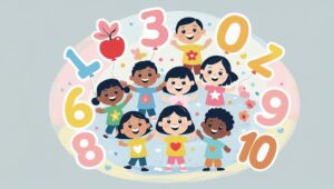 Anak-anak belajar angka bahasa Inggris one two three four five six seven eight nine ten dengan metode bermain interaktif, fingers counting, number hunt, lagu edukatif, dan flashcard