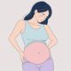 Ilustrasi wanita memegang perut dengan ekspresi kesakitan saat haid, menunjukkan nyeri yang parah sebelum menstruasi.