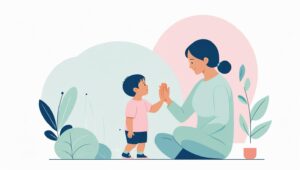 Anak sedang diukur tinggi badannya di posyandu, dengan ibu memperhatikan dengan cemas sambil bidan mencatat data pertumbuhan