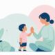 Anak sedang diukur tinggi badannya di posyandu, dengan ibu memperhatikan dengan cemas sambil bidan mencatat data pertumbuhan